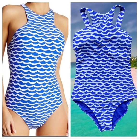 Seafolly Other - Seafolly Tidal Wave Highneck Maillot One Piece Swimsuit